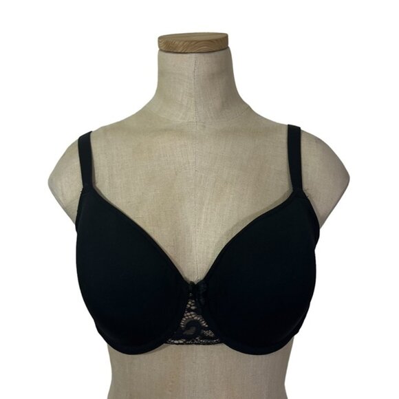 Wacoal bra women's 32DDD black lace lightly padded - Picture 1 of 9